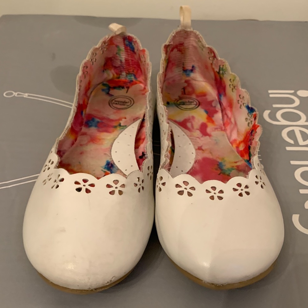 White Dress Flats